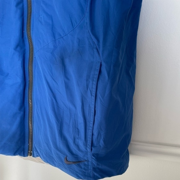 Nike Reversible Blue and Cream Swoop Puffer Duck Down Vest Medium - Picture 4 of 8